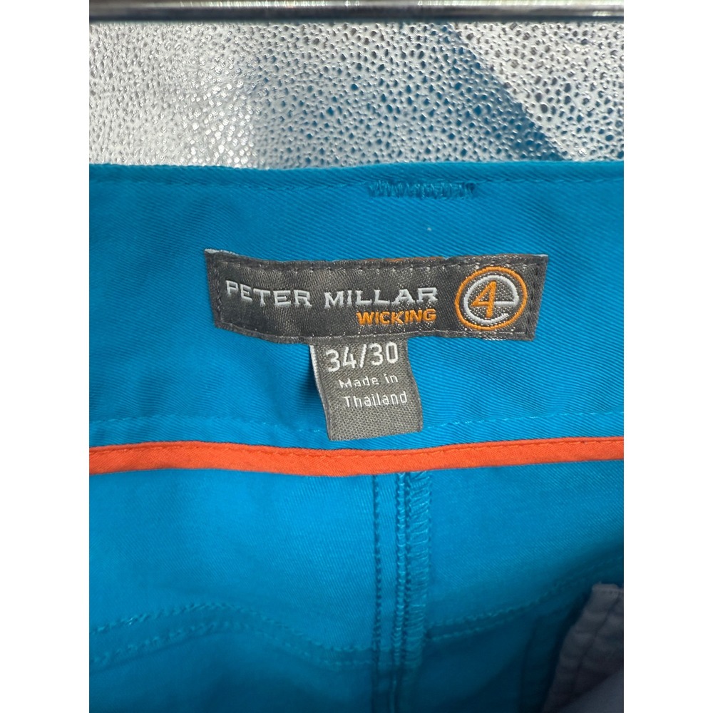 Peter Millar Wicking Performance Pants 34x30 Teal… - image 5